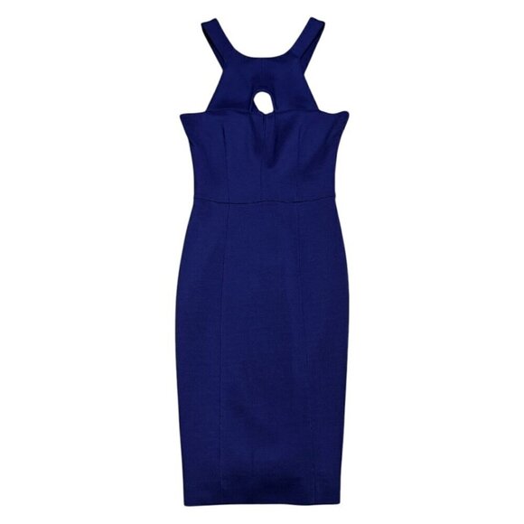 STUNNING Burberry London Blue Sleeveless Sheath Business Casual Cute Dress Small - Picture 2 of 8